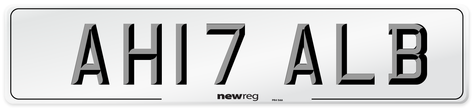 AH17 ALB Number Plate from New Reg